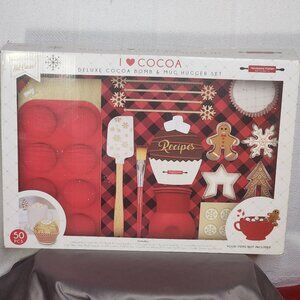 Handstand Kitchen I Love Cocoa Deluxe 50pc Cocoa Bomb and Mug Hugger Gift Set